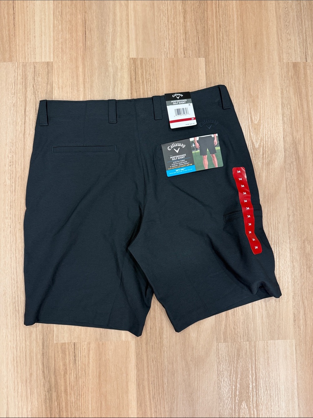 Callaway Men’s Black Golf Hybrid Shorts 34  caviar